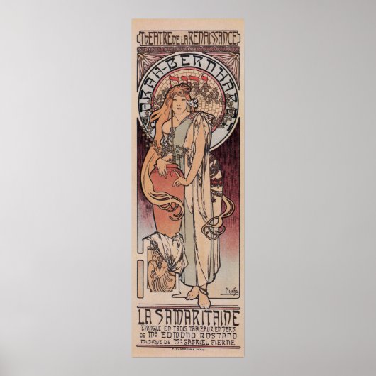 Poster Mucha Sarah Bernhardt Le lampadaire samaritain (Devant)