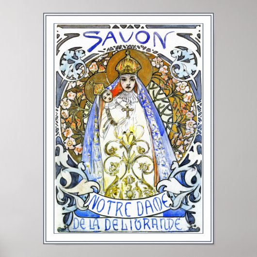 Poster Mucha : Savon Notre-Dame (Devant)