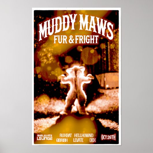 Poster MuddyMaws Fur & Fright #8820 (Devant)
