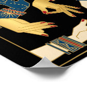 Poster Mudras de danse classique indienne Bharatanatyam s (Coin)