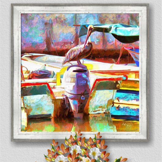 Poster Muelle Los Peines Pelican 0463 Art Imprimer