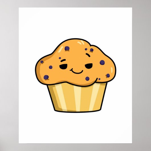 Poster Muffin aux bleuets (Devant)