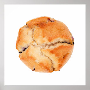 Poster muffin aux bleuets