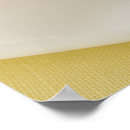 Poster Muffin bleuté ouvert sur une assiette blanche (Coin)