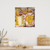 Poster "Muffins aux bleuets" (Cuisine)