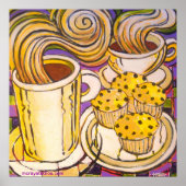 Poster "Muffins aux bleuets" (Devant)