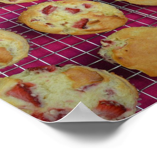 Poster muffins aux fraises (Coin)
