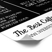 Poster Mug blanc, Barista, Café, Café, Café Publicité (Coin)