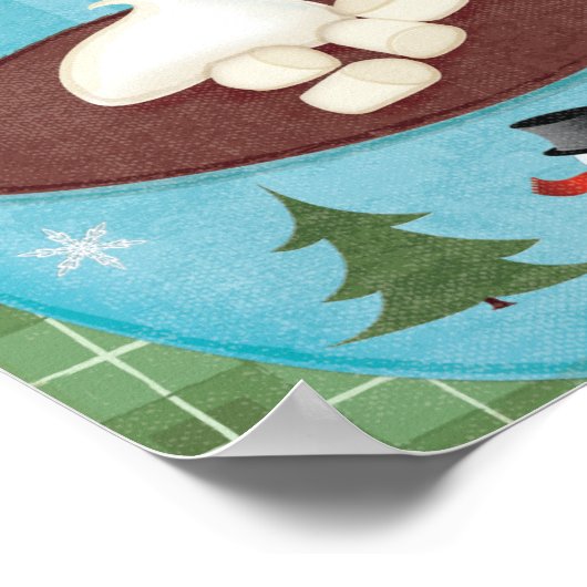 Poster Mug de Noël au chocolat chaud (Coin)