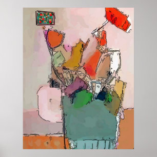 Poster Mug et fleurs