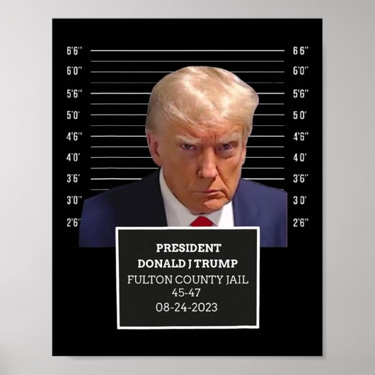 Poster Mug Shot Président Donald J Trump Mugshot 2023 Amu (Devant)