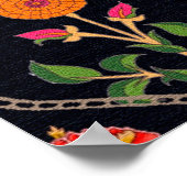 Poster mughal motif Kani Look ornament pattern multi colo (Coin)