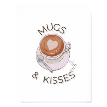 Mugs & Baisers"Impression murale minimaliste