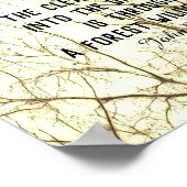 Poster Muir nature citation sepia arbre photo art (Coin)