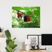 Poster Mulberry rouges (Bureau à domicile)