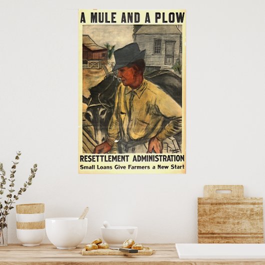 Poster Mule and Plow 1935 (Cuisine)