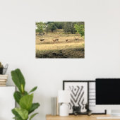 Poster Mule Deer in a Field, Joseph, Oregon (Bureau à domicile)