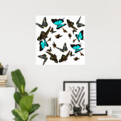 Poster multi papillon 24X24" (Bureau à domicile)