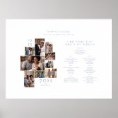Poster Multi Photo Collage Anniversaire Plan de table TMF (Devant)