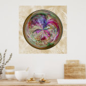 Poster Multicolor bulle Abstraite Mandala (Cuisine)