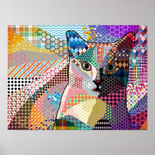 Poster Multicolor Chat 676 Motif (Devant)