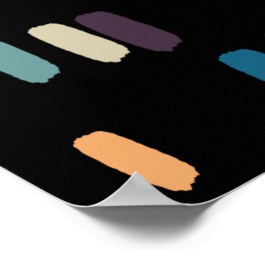 Poster Multicolor Irrégulier Rectangles (Coin)