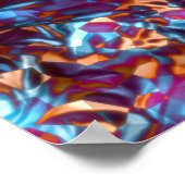 Poster Multicolore dynamique Abstrait texturé (Coin)