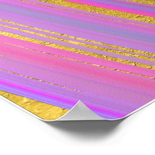 Poster Multicolore et or (Coin)