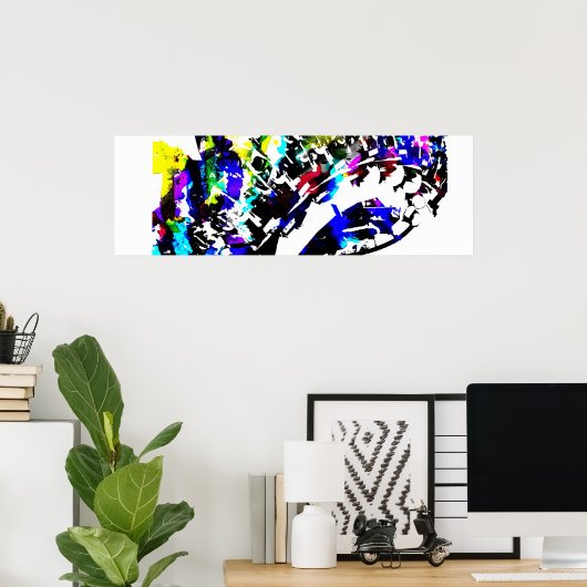 POSTER MULTICOULEUR ROLLERCOASTER (Bureau à domicile)