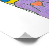 Poster multiculturel Un monde, une famille, coeur (Coin)