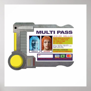 Poster Multipass inspiré par le cinquième élément