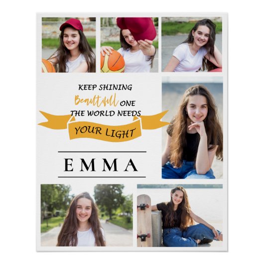 Poster Multiphoto Conserver brillant Citation Graduation (Devant)