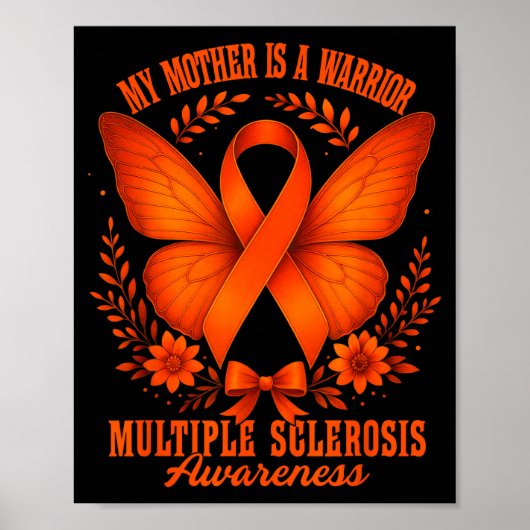 Poster Multiple Sclerosis Awareness Ms Warrior My Mother  (Devant)