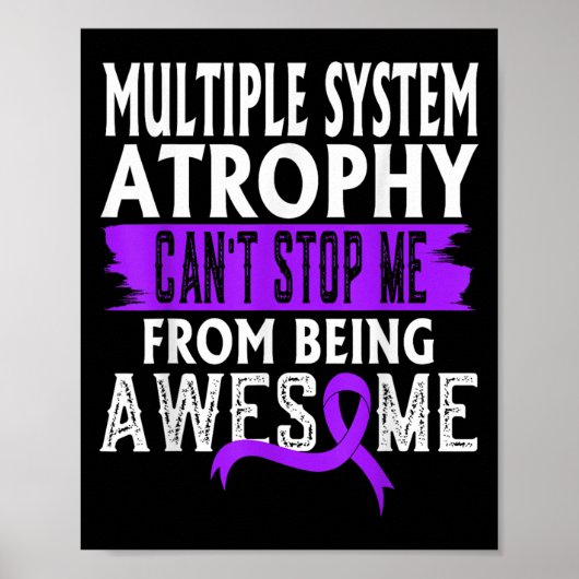 Poster Multiple System Atrophy Msa Awareness Can't Stop M (Devant)