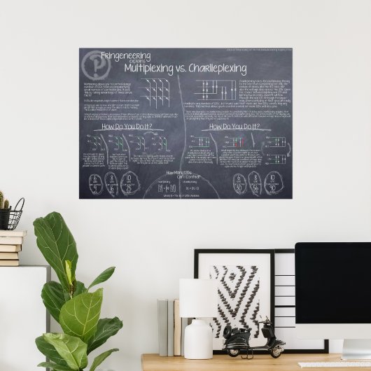Poster "Multiplexing vs Charlieplexing" (Bureau à domicile)