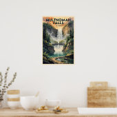 Poster Multnomah Falls Oregon Voyage Rétro (Cuisine)