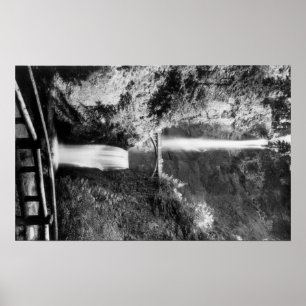 Poster Multnomah Falls PhotographieColumbia River, OU