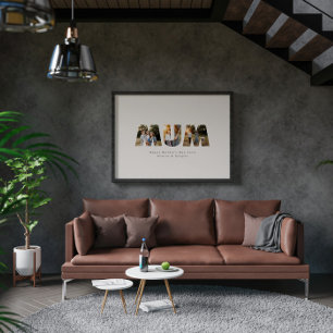 Poster Mum 3 photo moderne élégant noir crème mère jour
