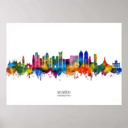 Poster Mumbai Maharashtra Skyline (Devant)