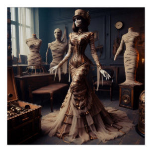 Poster Mummy Queen Steampunk victorien gothique