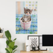 Poster Munchkin Kitten Avec Joli Ruban (Bureau à domicile)