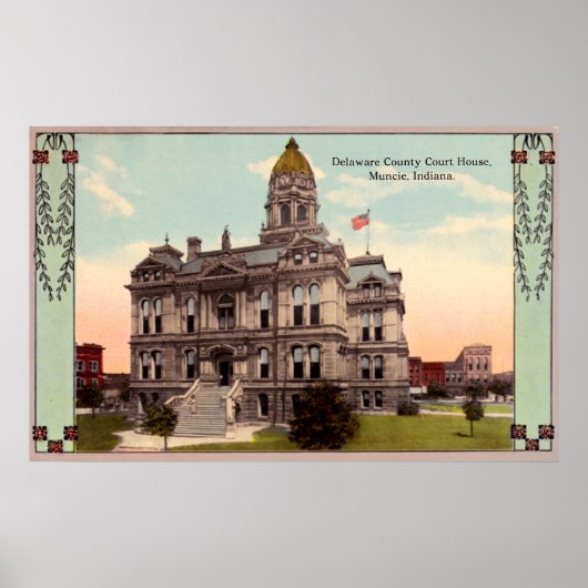 Poster Muncie, Indiana Courthouse (Devant)