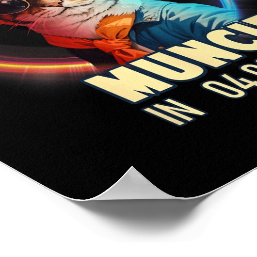 Poster Muncie Indiana Total Solar Eclipse 2024 (Coin)