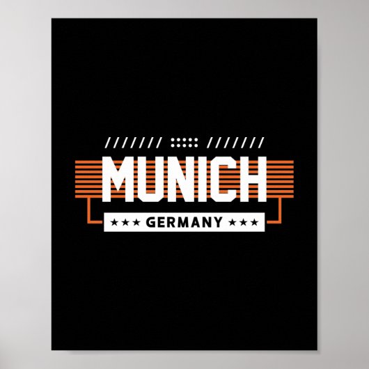 Poster Munich Allemagne Typographie Moderne Conception Gr (Devant)