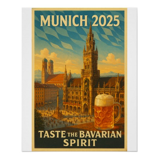 Poster Munich - "Bavarian Charm Art (Devant)