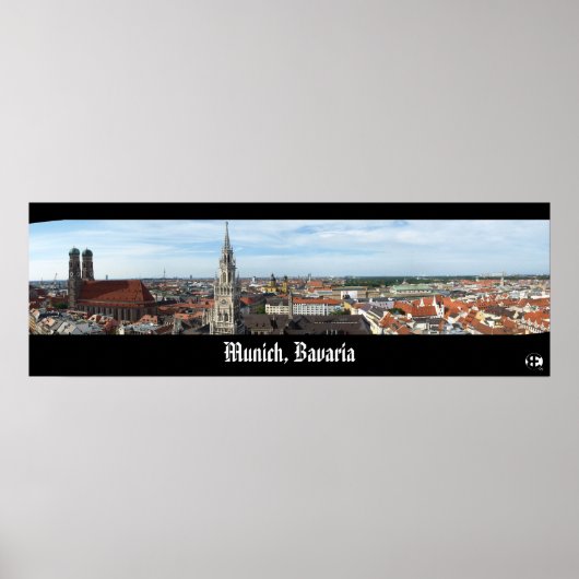 Poster Munich, Bavière Panorama (Devant)