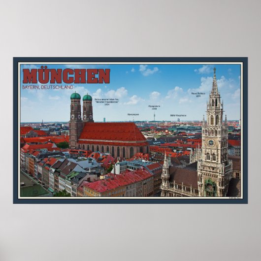 Poster Munich Cityscape (Devant)