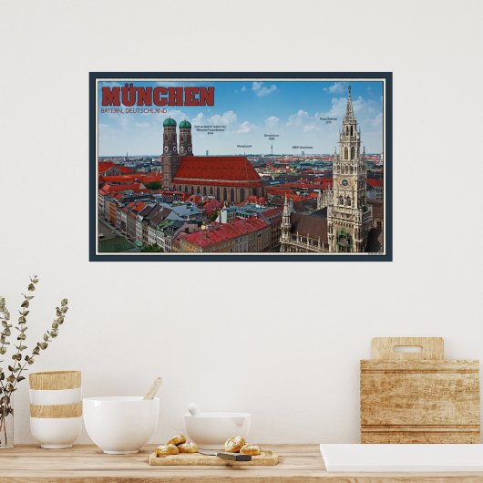 Poster Munich Cityscape (Cuisine)