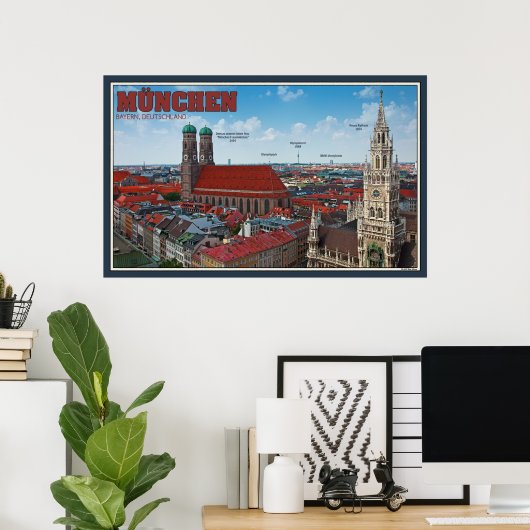 Poster Munich Cityscape (Bureau à domicile)