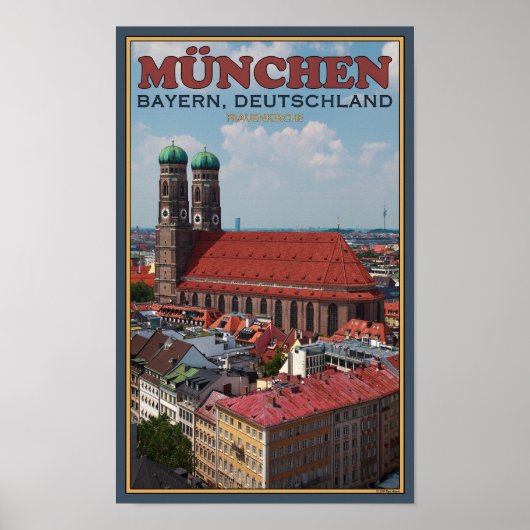 Poster Munich Frauenkirche (portrait) (Devant)